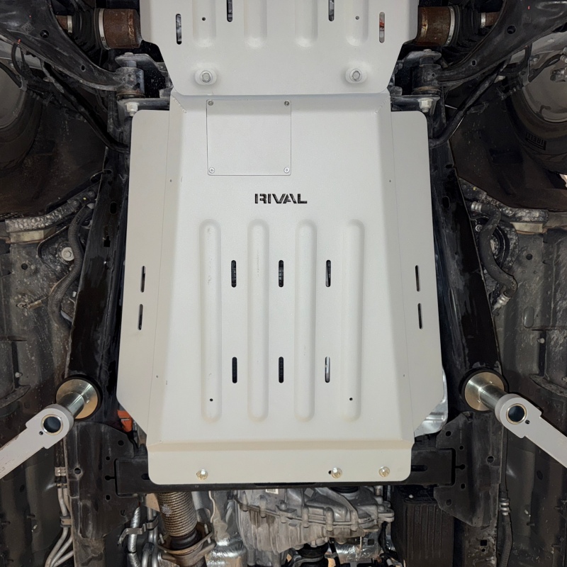 Ford F150 Skid Plate - Rival 4x4 - Aluminum Transmission Catalytic Converter - `15-`27